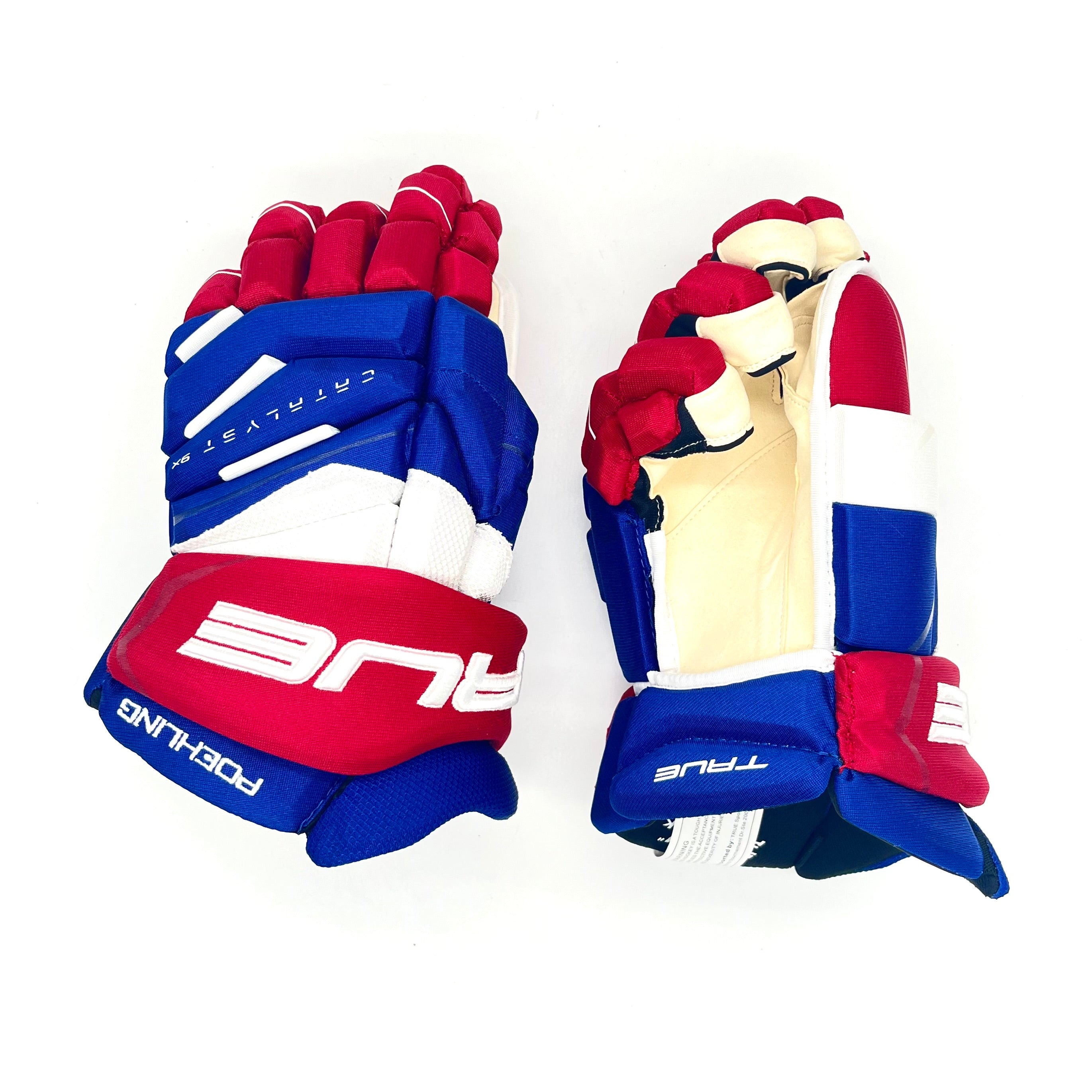 True Catalyst 9X - Gant NHL Pro Stock - Ryan Poehling (Bleu/Rouge/Blanc)